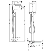 Hansgrohe Tecturis S Tek Kollu Küvet Bataryası Mat Bronz 73440140 thumbnail 3