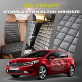 Kia Cerato Antrasit Renk Tay Tüyü Cepli & Terletmez Sırtlı Oto Koltuk Minder Seti - Koltuk Koruma Kılıfı (ÖN & ARKA TAM SET) thumbnail 1