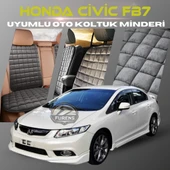 Honda Civic FB7 Antrasit Renk Tay Tüyü Cepli & Terletmez Sırtlı Oto Koltuk Minder Seti - Koltuk Koruma Kılıfı (ÖN & ARKA TAM SET) thumbnail 1