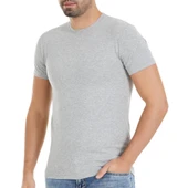 3 Adet Yıldız Erkek Likralı Kısa Kollu T-Shirt Fanila Gri 92 - 1