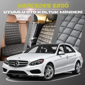 Mercedes E200 Antrasit Renk Tay Tüyü Cepli & Terletmez Sırtlı Oto Koltuk Minder Seti - Koltuk Koruma Kılıfı (ÖN & ARKA TAM SET) thumbnail 1