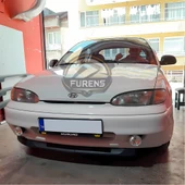 Hyundai Accent Yumurta Kasa 2002-2007 Uyumlu H lip Esnek Ön Lip 2 Parça Karlık Ön Ek Tampon Altı Dil thumbnail 4