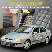 Renault Megane 1 Antrasit Renk Tay Tüyü Cepli & Terletmez Sırtlı Oto Koltuk Minder Seti - Koltuk Koruma Kılıfı (ÖN & ARKA TAM SET) thumbnail 1