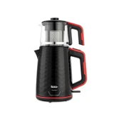 Fakir Tastea 1650 W Cam Demlikli Plastil  Siyah Kırmızı Çay Makinesi - 1