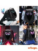 Baykuş LED Gözlü Motor Sırt Çantası, Sırt Çantası, Telefon Kontrollü Ekranlı Çanta, Scooter Çantası - 4