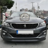 Peugeot 301 2012-2021 Uyumlu H lip Esnek Ön Lip 2 Parça Karlık Ön Ek Tampon Altı Dil thumbnail 1