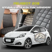 Peugeot 208 Antrasit Renk Tay Tüyü Cepli & Terletmez Sırtlı Oto Koltuk Minder Seti - Koltuk Koruma Kılıfı (ÖN & ARKA TAM SET) thumbnail 1