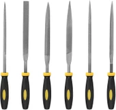 6 Parça Kauçuk Saplı Mini Eğe Set 18 Cm Eğe Törpü Seti Hassas Çelik Anahtar Deri Metal Hobi Eğe Set - 4