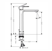 Hansgrohe Rebris S Lavabo Bataryası 240 72590000 - 4