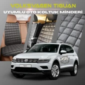Volksvogen Tiguan Antrasit Renk Tay Tüyü Cepli & Terletmez Sırtlı Oto Koltuk Minder Seti - Koltuk Koruma Kılıfı (ÖN & ARKA TAM SET) thumbnail 1
