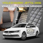 Volksvogen Jetta mk6 Antrasit Renk Tay Tüyü Cepli & Terletmez Sırtlı Oto Koltuk Minder Seti - Koltuk Koruma Kılıfı (ÖN & ARKA TAM SET) thumbnail 1