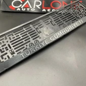 2 Adet Plakalık Parlak Siyah Türkiye Cumhuriyeti Çıtçıtlı - 1