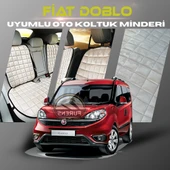 Fiat Doblo Bej Renk Tay Tüyü Cepli & Terletmez Sırtlı Oto Koltuk Minder Seti - Koltuk Koruma Kılıfı (ÖN & ARKA TAM SET) thumbnail 1