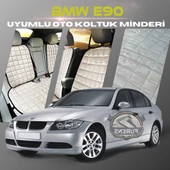 Bmw E90 Bej Renk Tay Tüyü Cepli & Terletmez Sırtlı Oto Koltuk Minder Seti - Koltuk Koruma Kılıfı (ÖN & ARKA TAM SET) thumbnail 1