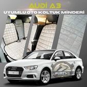 Audi A3 Bej Renk Tay Tüyü Cepli & Terletmez Sırtlı Oto Koltuk Minder Seti - Koltuk Koruma Kılıfı (ÖN & ARKA TAM SET) thumbnail 1