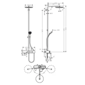 Hansgrohe Pulsify S Duş kolonu 260 1 jet Termostatik - 2