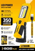 SGS PLUS Sgs5054 Şarjlı El Feneri Led Ampul 350 Lumen 3.7 Volt Mıknatıslı - 2