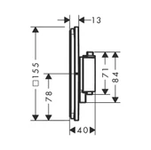 Hansgrohe ShowerSelect Comfort Q Termostat Ankastre 2 Çıkış Satin Siyah 15583670 - 5