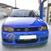 Volkswagen Golf 4 1997-2003 Uyumlu H lip Esnek Ön Lip 2 Parça Karlık Ön Ek Tampon Altı Dil thumbnail 1