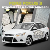 Ford Focus 3 Bej Renk Tay Tüyü Cepli & Terletmez Sırtlı Oto Koltuk Minder Seti - Koltuk Koruma Kılıfı (ÖN & ARKA TAM SET) thumbnail 1
