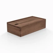 Woodsaka Reka Peçete Kutusu - Kayar Kapaklı - Ceviz - 3