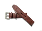 Fado&Her Saate Uyumlu Hakiki Grizi Deri Saat Kordonu 22  mm  (165)  kahverengi thumbnail 1