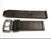 Fado&Her Saate Uyumlu Hakiki Grizi Deri Saat Kordonu 22  mm  (166)  koyu kahverengi thumbnail 2