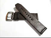 Fado&Her Saate Uyumlu Hakiki Grizi Deri Saat Kordonu 22  mm  (166)  koyu kahverengi thumbnail 1