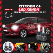 Citroen C4 2012-2017 Kısa Far Uyumlu Şimşek Etkili Led Xenon Premium Series H7 thumbnail 1