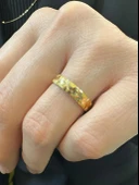 22 Ayar Altın 4 mm Parlak Hilal Çok Şık Alyans Yüzük thumbnail 2