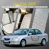 Mazda 323 Bej Renk Tay Tüyü Cepli & Terletmez Sırtlı Oto Koltuk Minder Seti - Koltuk Koruma Kılıfı (ÖN & ARKA TAM SET) thumbnail 1