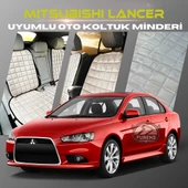 Mitsubishi Lancer Bej Renk Tay Tüyü Cepli & Terletmez Sırtlı Oto Koltuk Minder Seti - Koltuk Koruma Kılıfı (ÖN & ARKA TAM SET) thumbnail 1