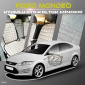 Ford Mondeo Bej Renk Tay Tüyü Cepli & Terletmez Sırtlı Oto Koltuk Minder Seti - Koltuk Koruma Kılıfı (ÖN & ARKA TAM SET) - 1