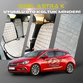 Opel Astra K Bej Renk Tay Tüyü Cepli & Terletmez Sırtlı Oto Koltuk Minder Seti - Koltuk Koruma Kılıfı (ÖN & ARKA TAM SET) - 1