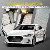 Hyundai Elantra Bej Renk Tay Tüyü Cepli & Terletmez Sırtlı Oto Koltuk Minder Seti - Koltuk Koruma Kılıfı (ÖN & ARKA TAM SET) thumbnail 1
