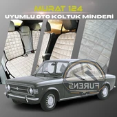 Murat 124 Bej Renk Tay Tüyü Cepli & Terletmez Sırtlı Oto Koltuk Minder Seti - Koltuk Koruma Kılıfı (ÖN & ARKA TAM SET) - 1