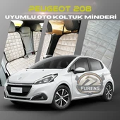 Peugeot 208 Bej Renk Tay Tüyü Cepli & Terletmez Sırtlı Oto Koltuk Minder Seti - Koltuk Koruma Kılıfı (ÖN & ARKA TAM SET) thumbnail 1