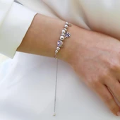 Fil Figürlü Charmlı Gümüş Bileklik thumbnail 2