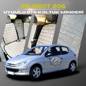 Peugeot 206 Bej Renk Tay Tüyü Cepli & Terletmez Sırtlı Oto Koltuk Minder Seti - Koltuk Koruma Kılıfı (ÖN & ARKA TAM SET) thumbnail 1