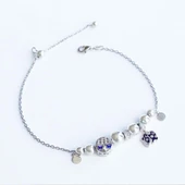 Fil Figürlü Charmlı Gümüş Bileklik thumbnail 3