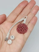 Bakır El İşi Kazaz Püskül & 2 Habbeli Takım (55978) thumbnail 1