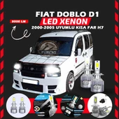 Fiat Doblo D1 2000-2005 Kısa Far Uyumlu Şimşek Etkili Led Xenon Performance Series H7 thumbnail 1