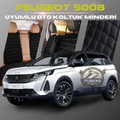 Peugeot 5008 Siyah Renk Tay Tüyü Cepli & Terletmez Sırtlı Oto Koltuk Minder Seti - Koltuk Koruma Kılıfı (ÖN & ARKA TAM SET) thumbnail 1