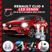 Renault Clio 4 2012-2019 Kısa Far Uyumlu Şimşek Etkili Led Xenon Performance Series H7 - 1