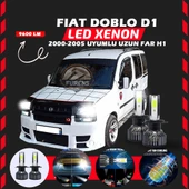 Fiat Doblo D1 2000-2005 Uzun Far Uyumlu Şimşek Etkili Led Xenon Pro Series H1 thumbnail 1