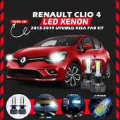 Renault Clio 4 2012-2019 Kısa Far Uyumlu Şimşek Etkili Led Xenon Pro Series H7 - 1