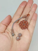 Bakır El İşi Kazaz Püskül & 2 Habbeli Takım (55980) thumbnail 1