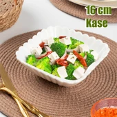 Porsima 1750N Porselen Kase, Derin Kase Sunum, Servis Kasesi Servis Tabağı Kare 16 Cm - 1