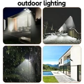 Monozone LED Lamba Sensörlü Su Geçirmez Güneş Enerjili 3 Modlu Şarjlı Kumandalı Solar Aydınlatma Lamba Bahçe Sokak Duvar Hareket Algılama - 6