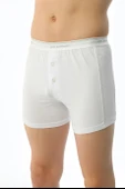 Erkek Elastanlı Biyeli Beyaz Boxer Şort 880 thumbnail 7